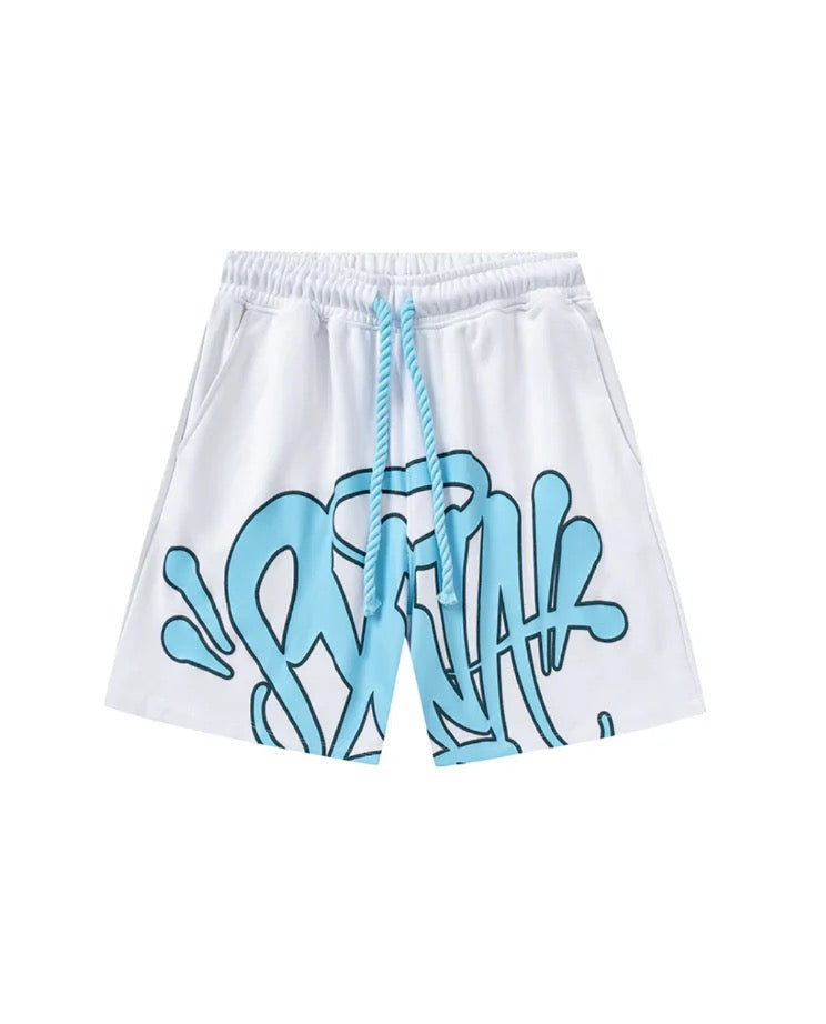 Short Set Graffiti Bleu