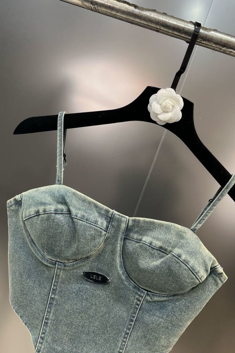 Top en Denim Bodya Élégant et Durable