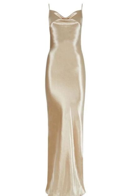 Robe AMMOS en Polyester Doré pour Occasions Formelles