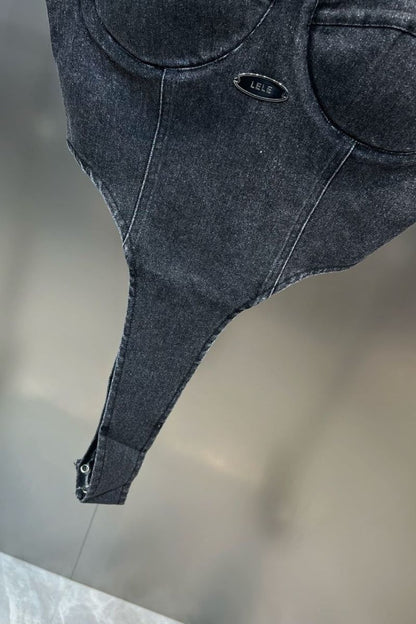 Top en Denim Bodya Élégant et Durable