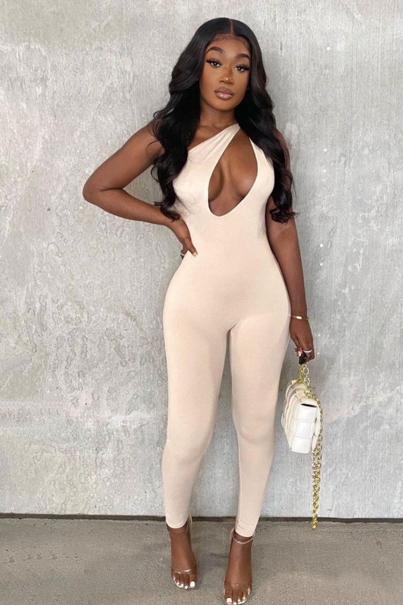 Jumpsuit Ariana en Polyester Élastique pour Soirée