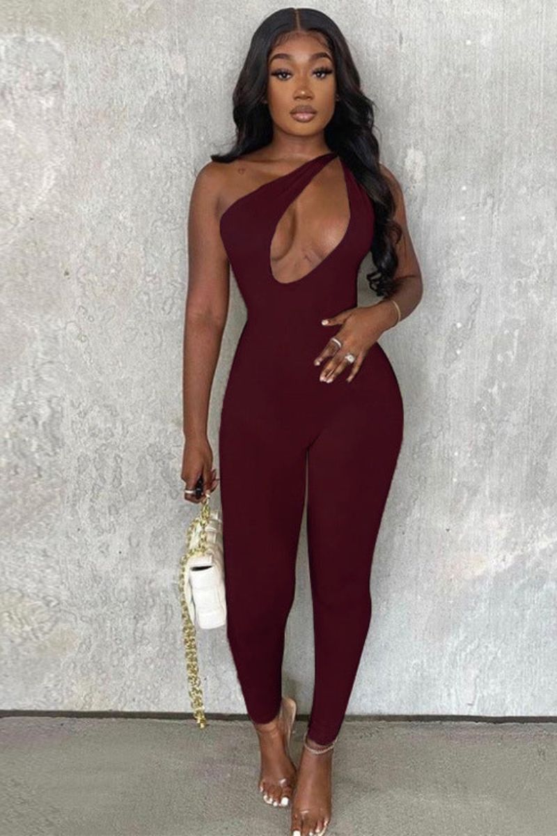 Jumpsuit Ariana en Polyester Élastique pour Soirée