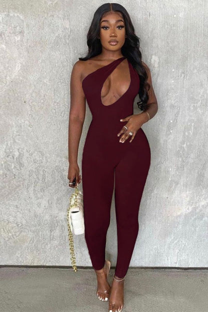 Jumpsuit Ariana en Polyester Élastique pour Soirée