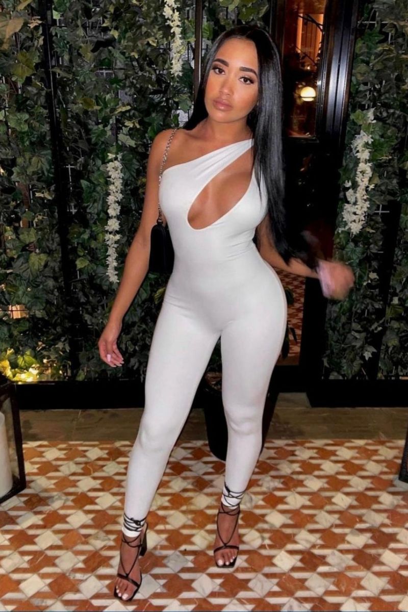 Jumpsuit Ariana en Polyester Élastique pour Soirée