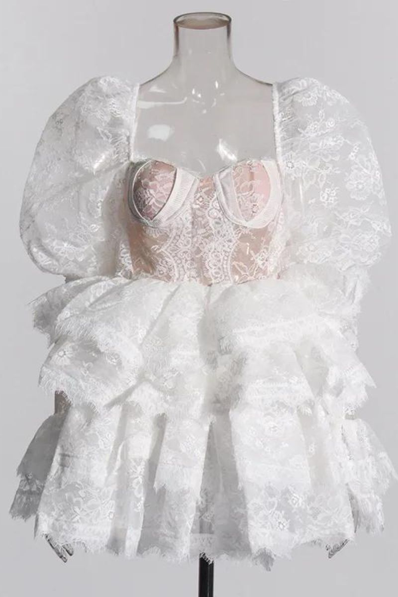 Minikleid EYECATCHER avec Bustier et Dentelle