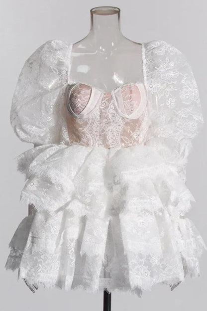 Minikleid EYECATCHER avec Bustier et Dentelle