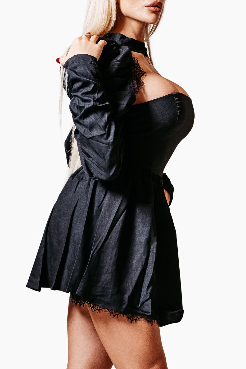Kleid Empire Luzina en Polyester et Coton Taille S