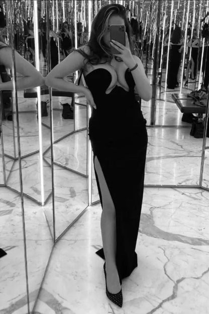 Maxikleid Charma avec Beinschlitz et Confort Optimal