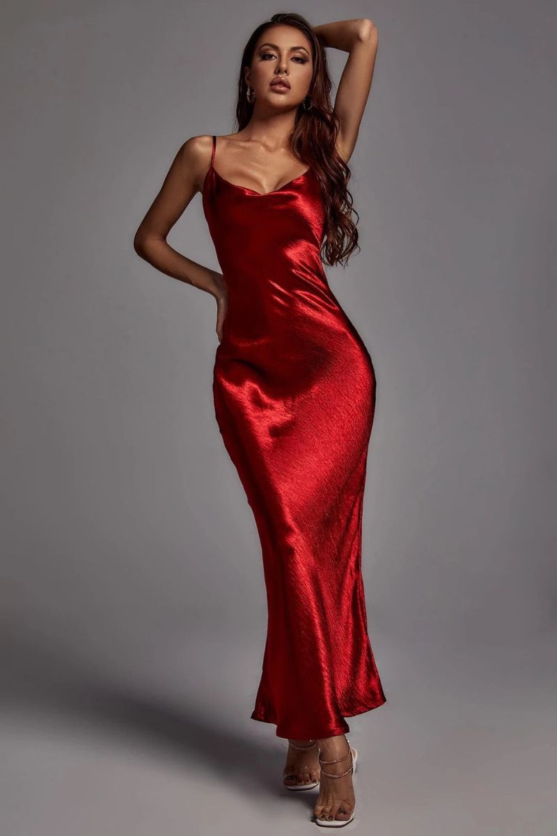 Robe AMMOS en Polyester Doré pour Occasions Formelles