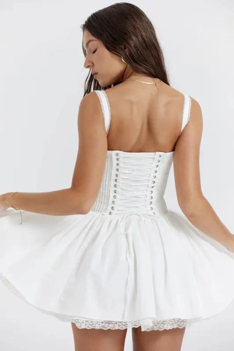 Korsett-Spitzenkleid Aylin pour un Look Élégant