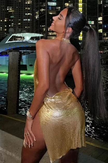Robe Angelina Paillettes et Diamants Handgefertigt
