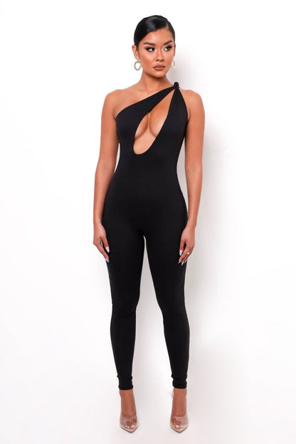 Jumpsuit Ariana en Polyester Élastique pour Soirée