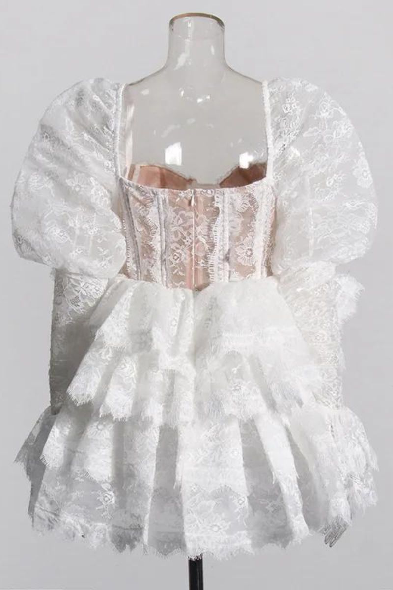 Minikleid EYECATCHER avec Bustier et Dentelle