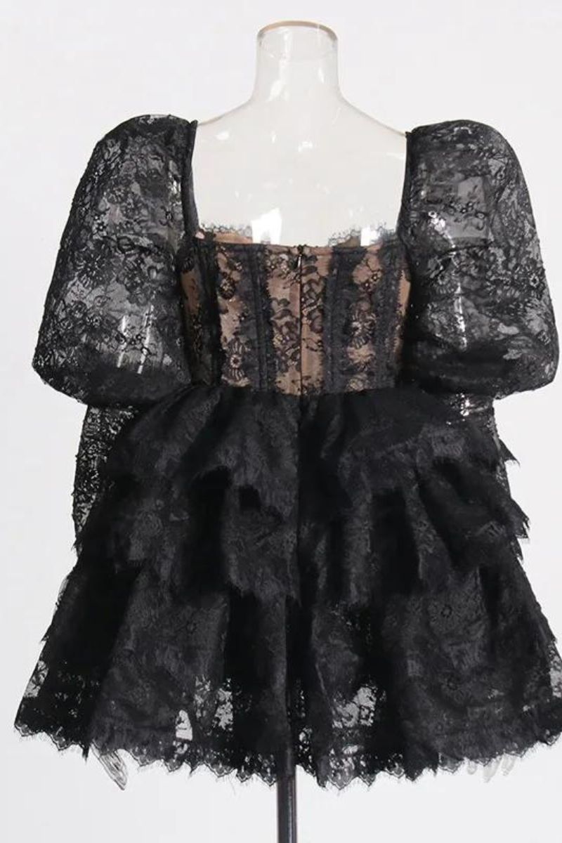 Minikleid EYECATCHER avec Bustier et Dentelle