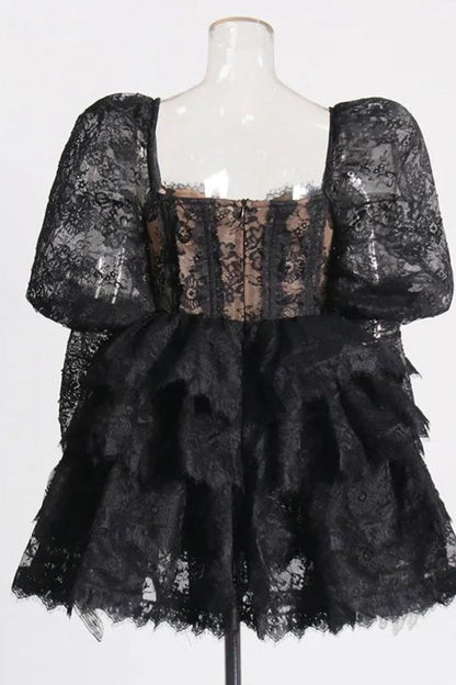Minikleid EYECATCHER avec Bustier et Dentelle