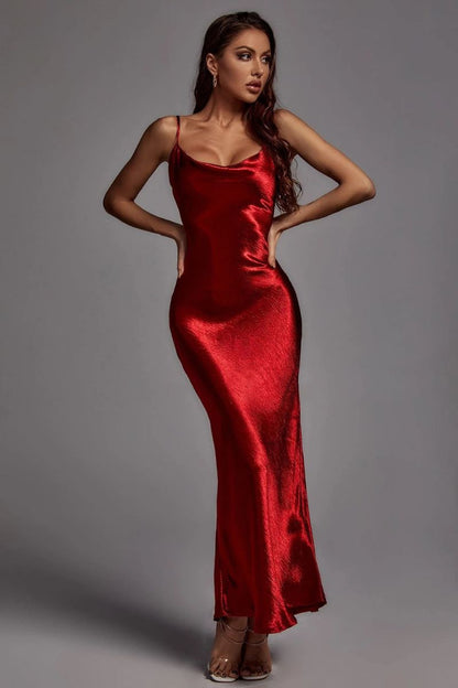 Robe AMMOS en Polyester Doré pour Occasions Formelles