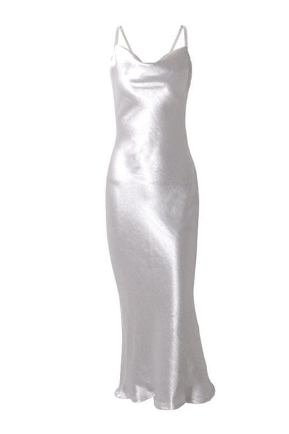 Robe AMMOS en Polyester Doré pour Occasions Formelles