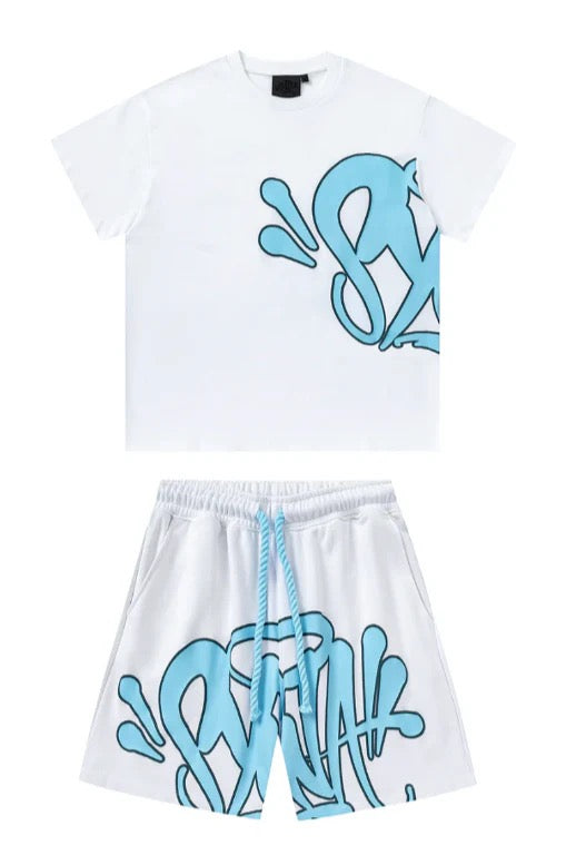 Short Set Graffiti Bleu
