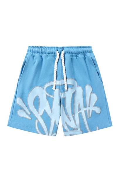 Short Set Graffiti Bébé Bleu