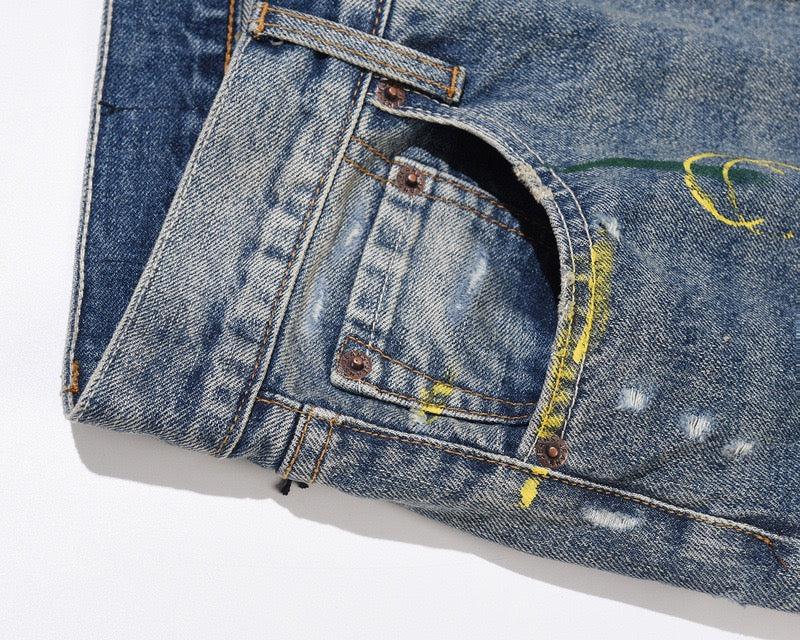 Denim Évasé Wavy