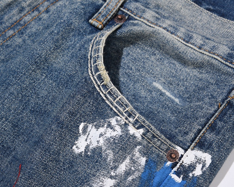 Denim Évasé Wavy