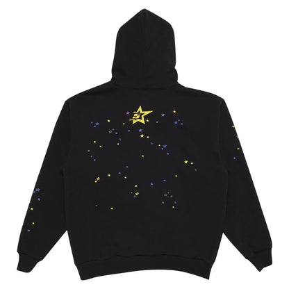 Hoodie Sp5der Noir/Rose