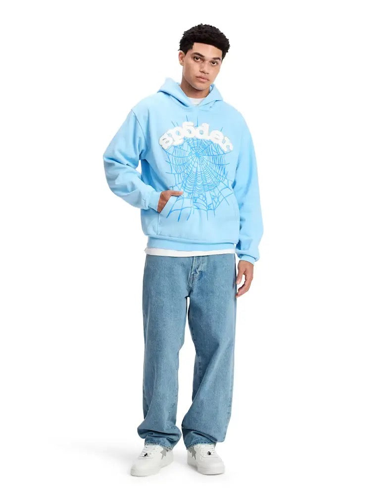 Hoodie Sp5der Babyblue