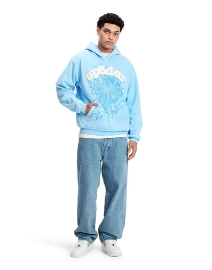 Hoodie Sp5der Babyblue