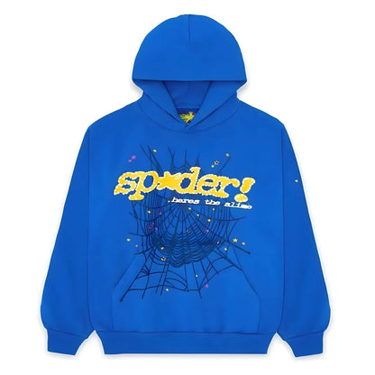 Hoodie Sp5der Bleu