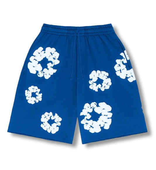 Shorts Bleus Flower
