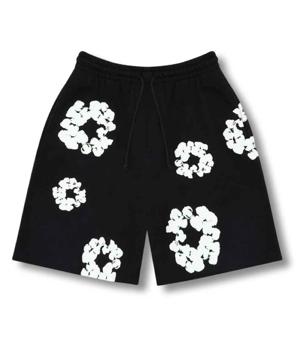 Shorts Noirs Flower