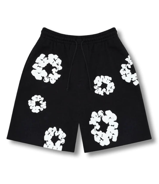 Shorts Noirs Flower