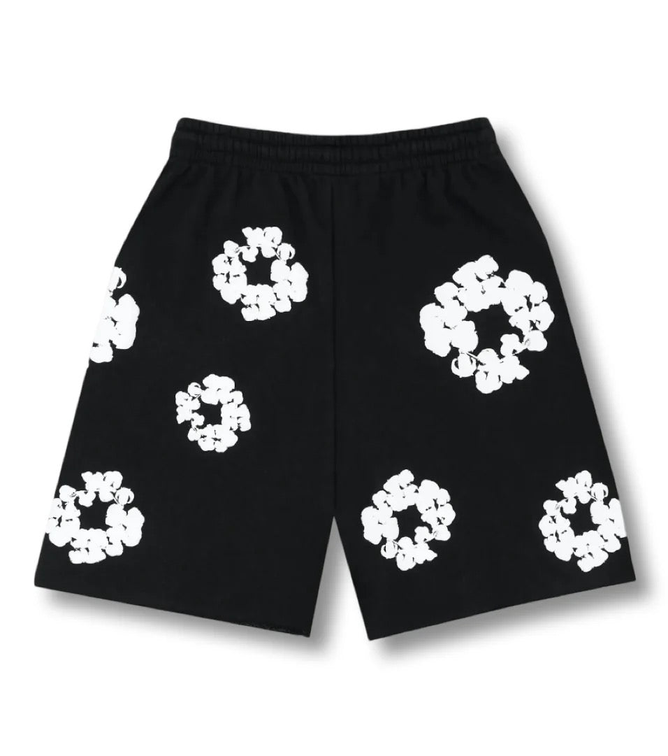 Shorts Noirs Flower