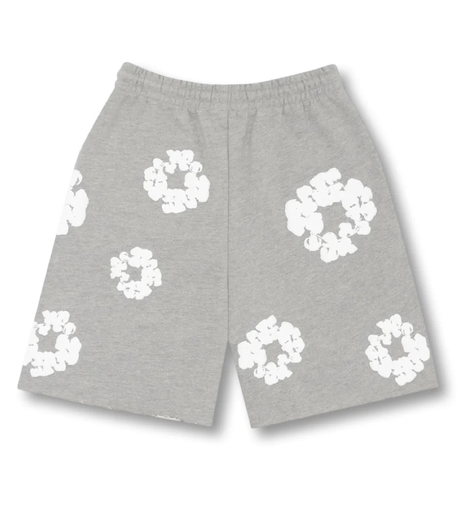 Shorts Grisés Flower