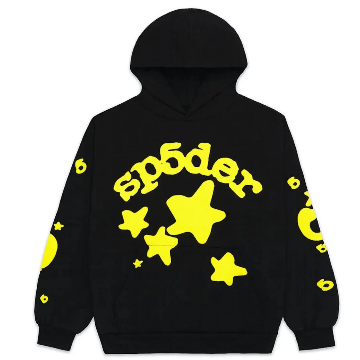 Hoodie Sp5der Noir Jaune