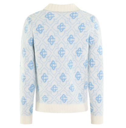 Zipper Casa Herren Monogramm Strickjacke