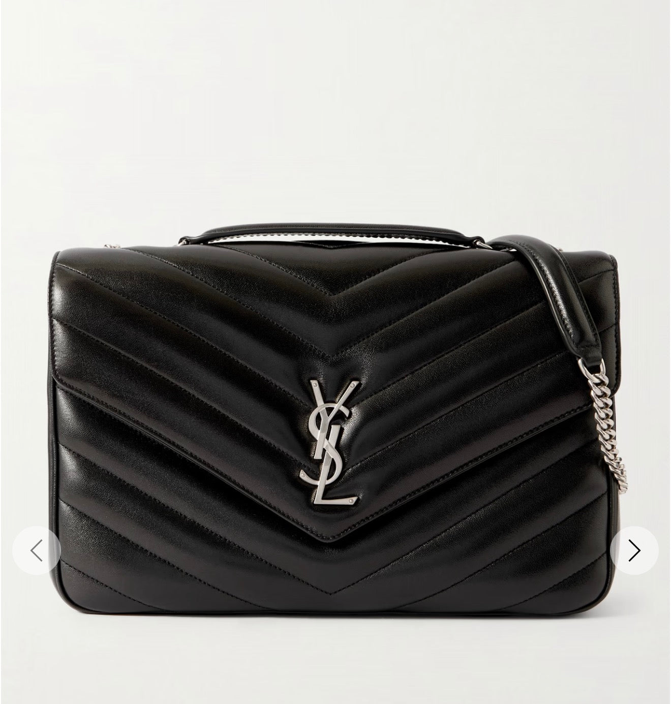 YSL BAG BLACK SILVER