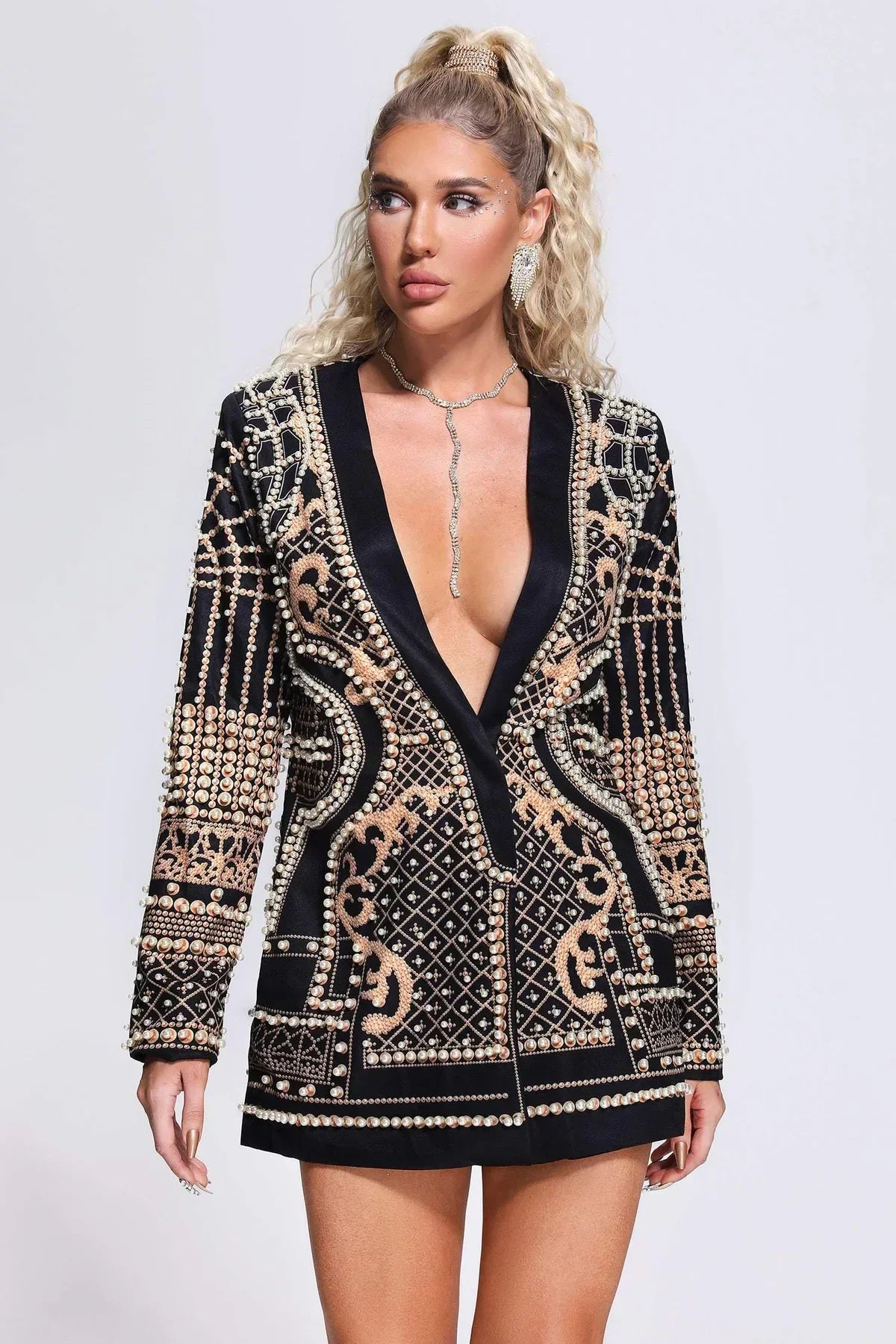 Blazerkleid Dole Pearl en 70 % Baumwolle, Größe S