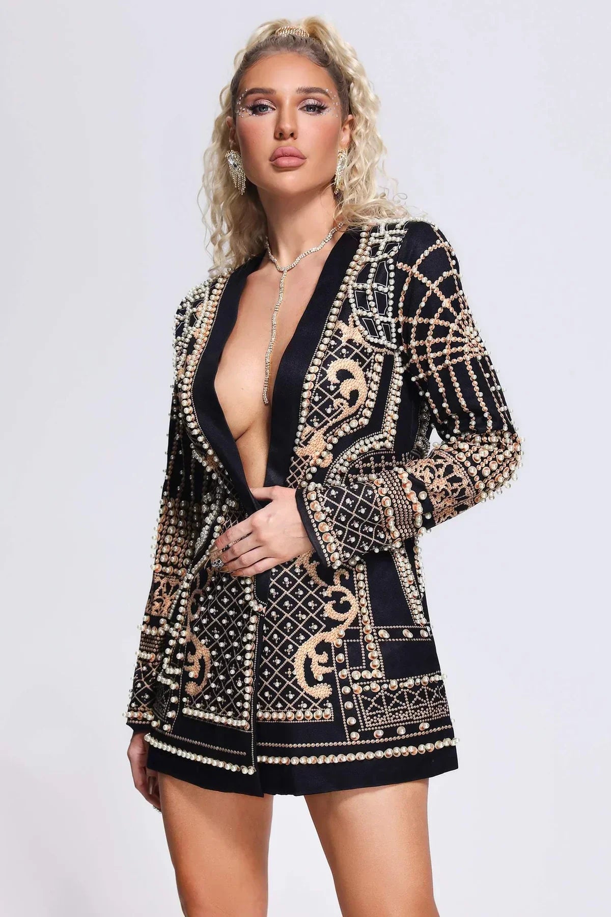 Blazerkleid Dole Pearl en 70 % Baumwolle, Größe S