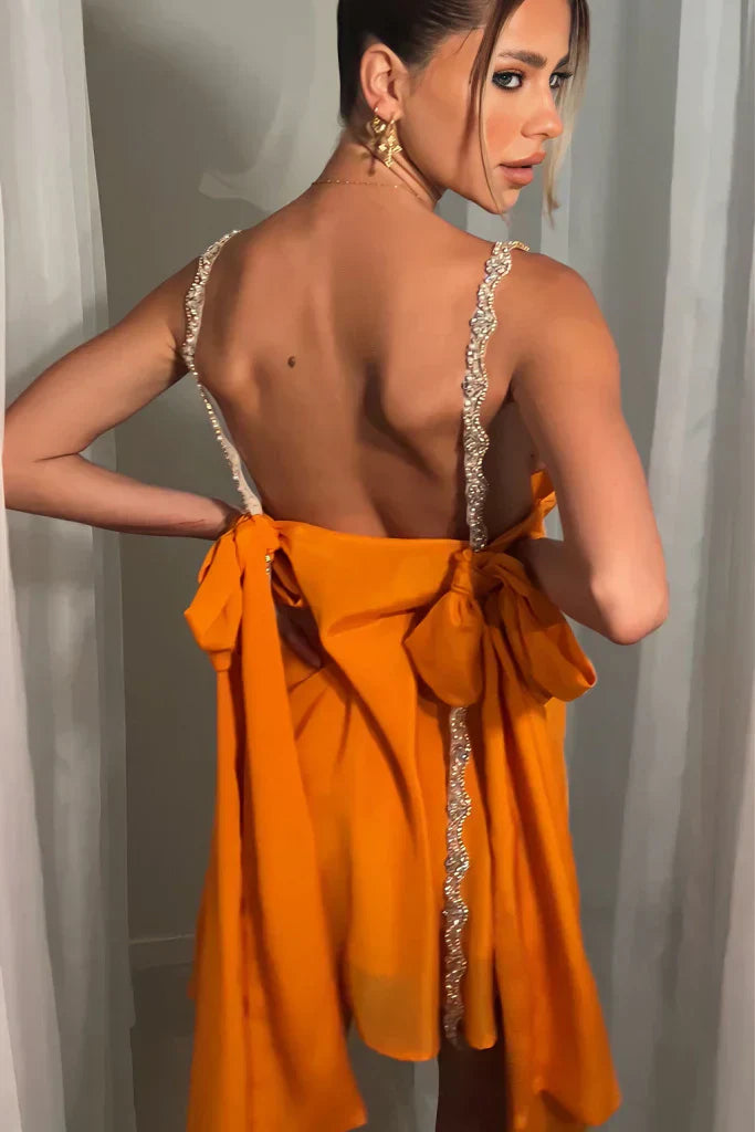 Minikleid Gretel en Soie Tangerine Dream
