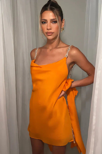 Minikleid Gretel en Soie Tangerine Dream