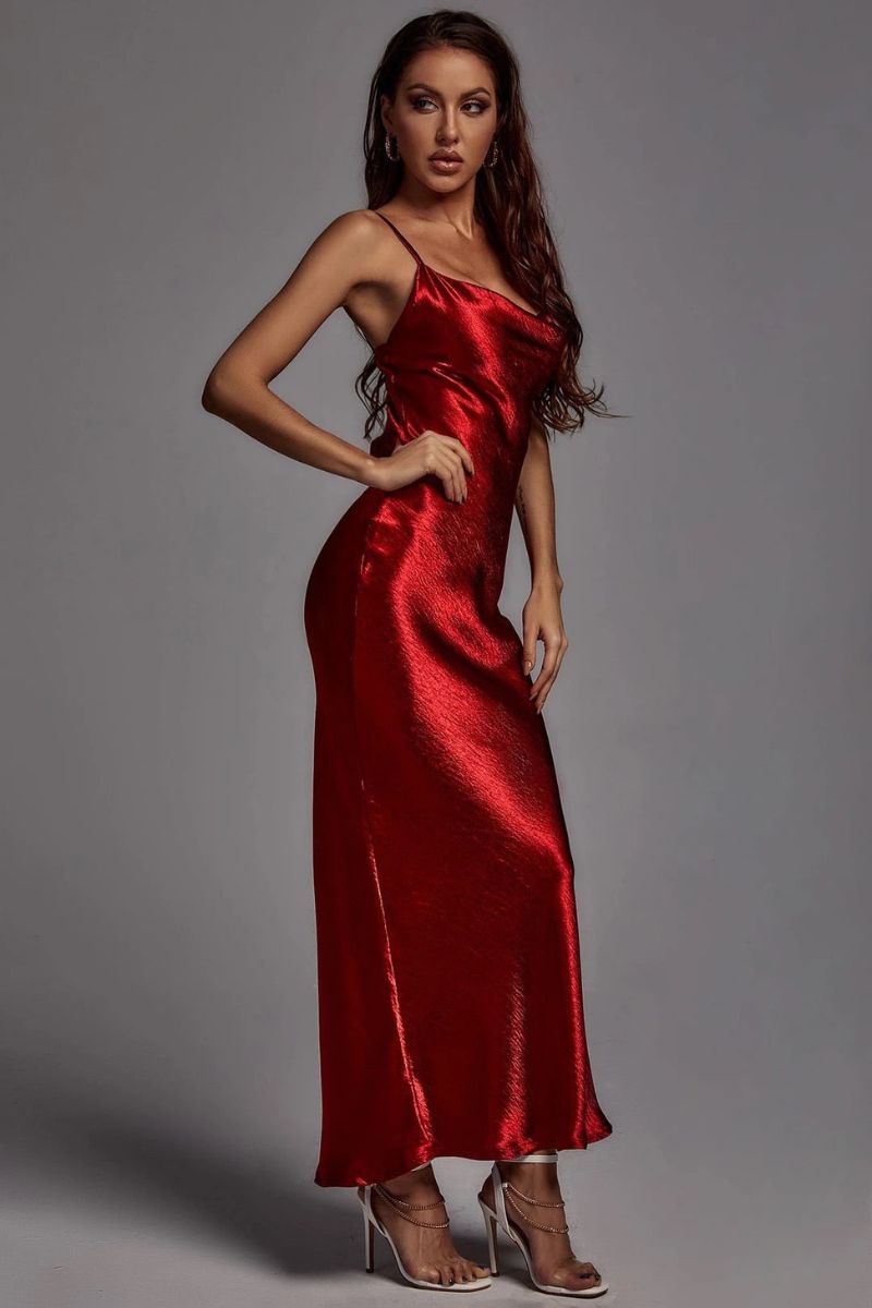 Robe AMMOS en Polyester Doré pour Occasions Formelles