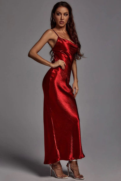 Robe AMMOS en Polyester Doré pour Occasions Formelles