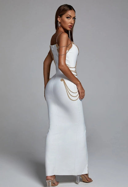 SAMINE | Maxikleid mit Metallverzierung